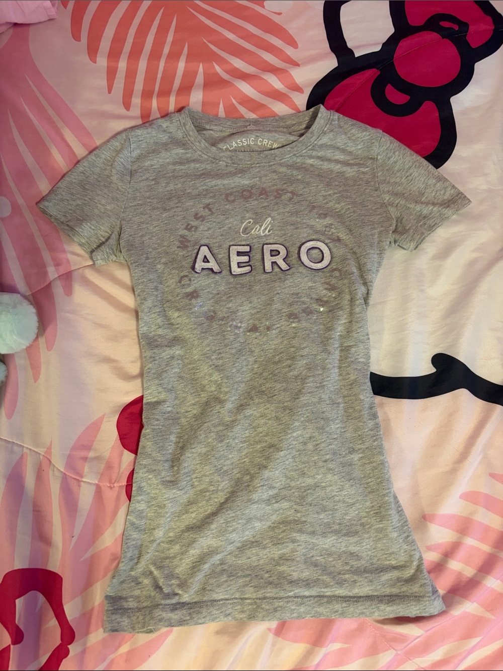 Aeropostale Grey 'Cali Aero' Short Sleeve Tee